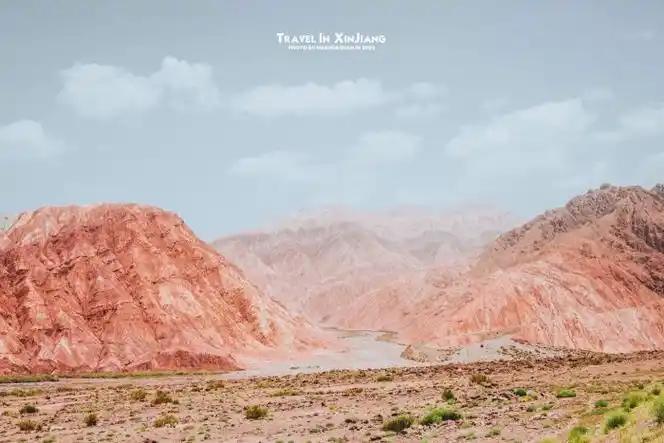 Eastern Tianshan foothills rising south of Jimsar